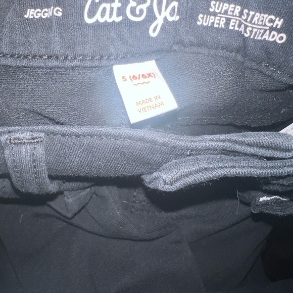 Cat & Javk Black Straight Leg jegging  with Belt Loops - size 6/6X- adjustable - Picture 3 of 3